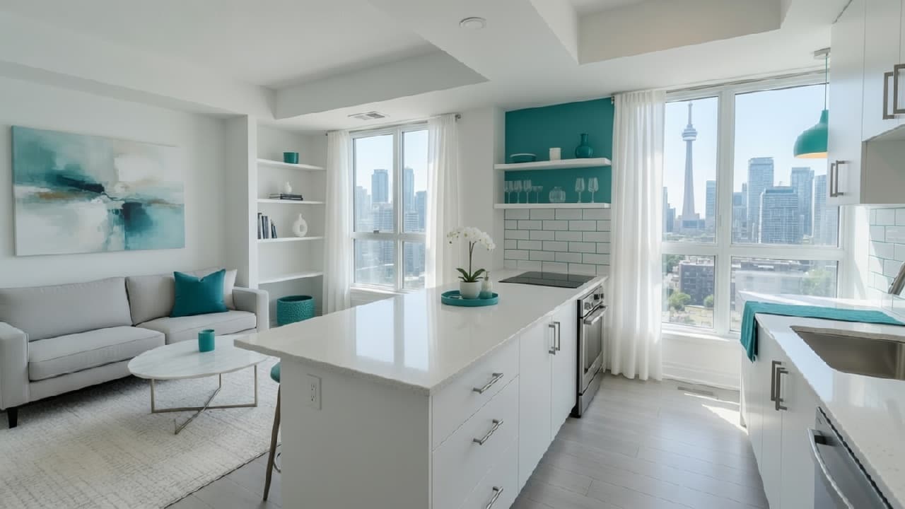 Spotless modern Toronto condo after professional deep cleaning by Pro City Maids