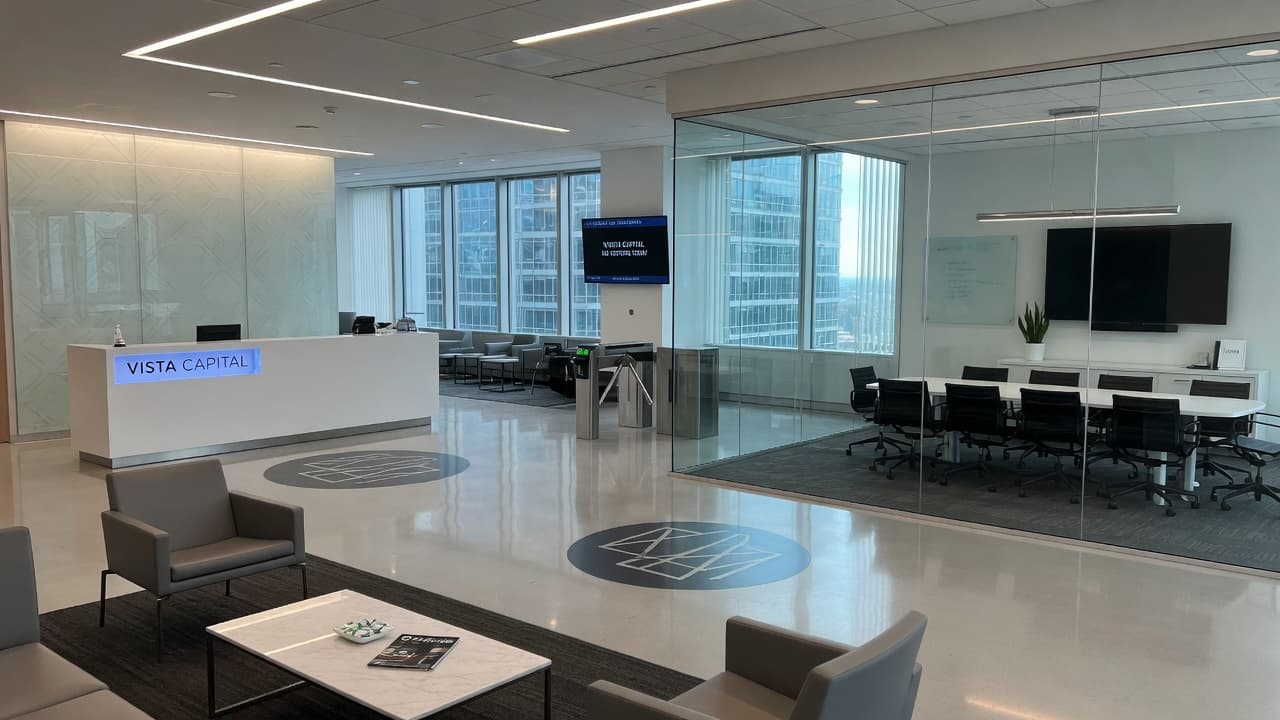 After photo of a modern office space in downtown Toronto cleaned by PCM Cleaning Services